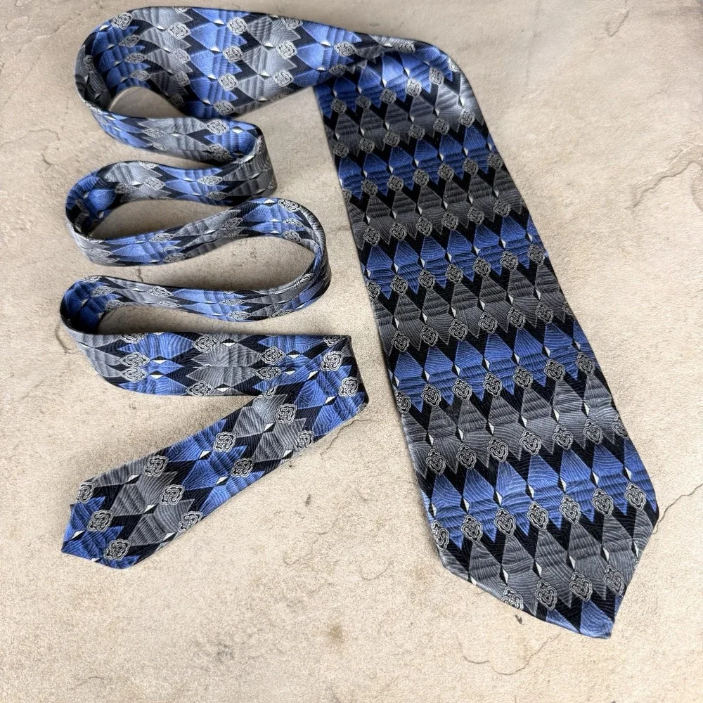 CUSTOM 1 Of 1 Claude's Blue/Black/Gray‎ Tie